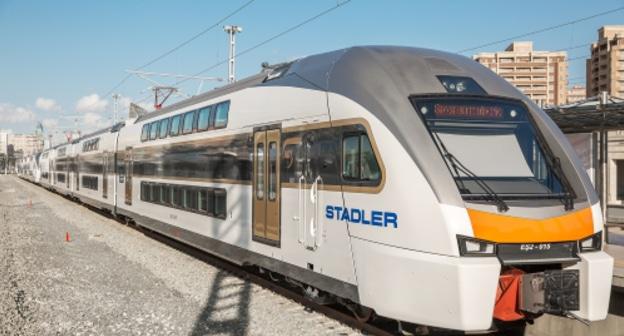 Скоростной поезд "Баку-Гянджа"". Фото: пресс-служба Азербайджанских железных дорог.