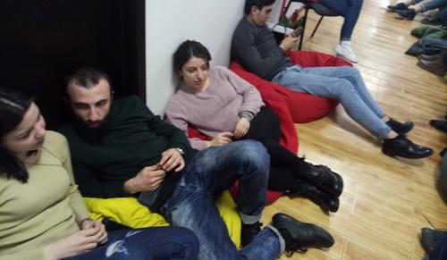 Голодовка студентов. Тбилиси, 16 февраля 2019 года. Фото Галины Готуа для "Кавказского узла"