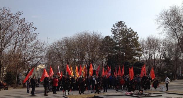 Митинг в Астрахани 23 февраля 2019 года. Фото Алены Садовской для «Кавказского узла»