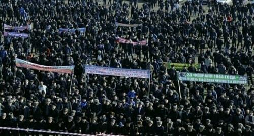 Траурный митинг в селении Ярык-Су, 23 февраля 2019 года. Фото предоставлено организаторами. 