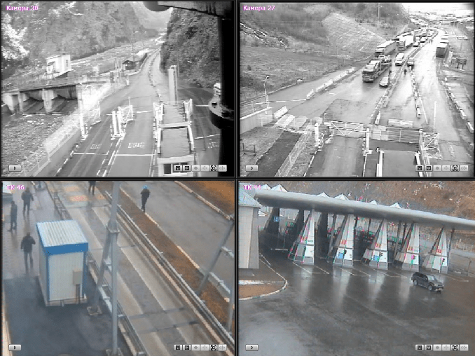 Скриншот изображения веб-камеры на КПП "Верхний Ларс" по состоянию на 15:30 мск 7 марта, https://vlars.ru/pages/3-webcam