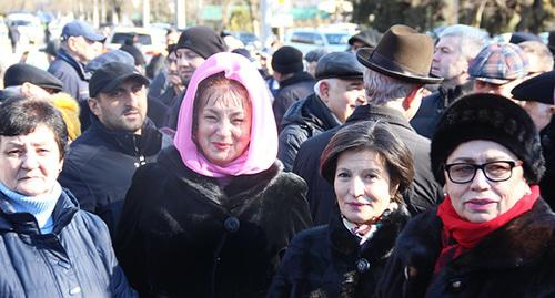 Митинг в годовщину депортации балкарцев. Нальчик, 8 марта 2019 г. Фото Людмилы Маратовой для "Кавказского узла"