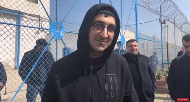 Байрам Мамедов после помилования. Скриншот с видео MeydanTV в Youtube  https://www.youtube.com/watch?v=SLRlTINa17c