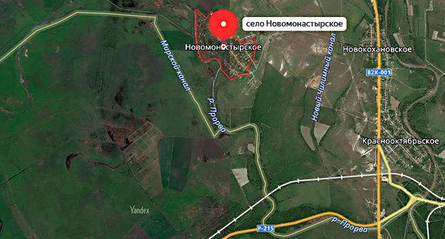 Карта села Новомонастырское (Дагестан) и его окрестностей. Фото Яндекс карты