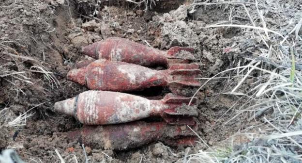 Боеприпасы времен Великой Отечественной войны. Фото: пресс-служба Южного военного округа.