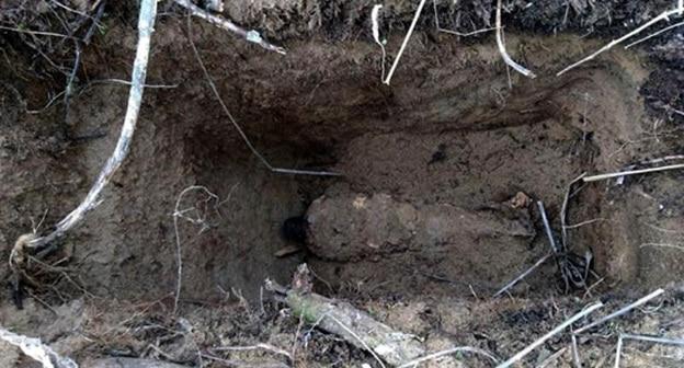 Минометная мина, найденная в Волгограде рядом с детской площадке. ФОТО: пресс-служба ЮВО
