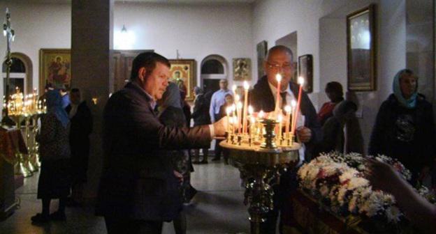 Верующие отмечают Пасху в Кизляре. Фото: пресс-служба администрации Кизляра http://mo-kizlyar.ru/