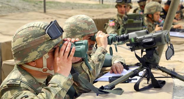 Учения азербайджанской армии. 3 мая 2019 года. Фото с сайта Минобороны Азербайджана. https://mod.gov.az