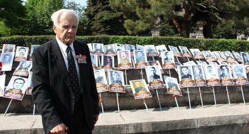 Председатель Союза ветеранов Великой Отечественной войны и труда Нагорного  Карабаха Сергей Барсегян. Степанакерт. 9 мая 2019 год. Фото Алвард Григорян для "Кавказского узла"
