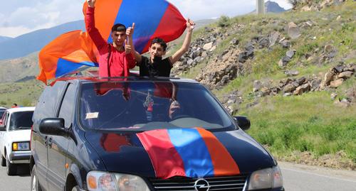 Участники автопробега против против разработки Амулсарского месторождения. Фото Тиграна Петросяна для "Кавказского узла"