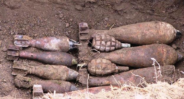 Боеприпасы времен Великой Отечественной войны. Фото: © пресс-служба МВД РСО-Алания