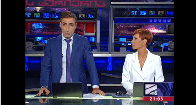 Михеил Сесиашвили объявляет о своем уходе с "Рустави 2". Скриншот видео http://www.rustavi2.ge/ka/news/141939