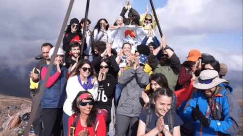 Скриншот видео восхождения на Амулсар 29 сентября 2019 года, https://www.facebook.com/tehmine.yenoqyan/videos/2481408535239019/