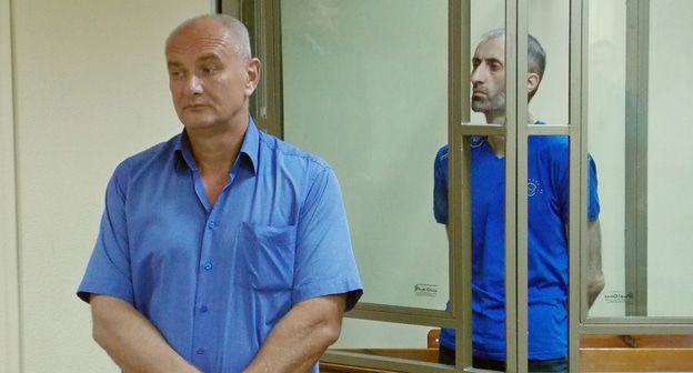 Аслан Яндиев и защитник по назначению на оглашении приговора. Фото Константина Волгина для "Кавказского узла"
