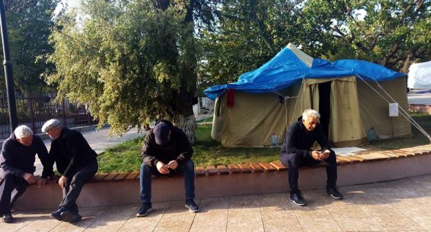 Пикет ветеранов-афганцев в Маачкале. Фото Расула Магомедова для "Кавказского узла"