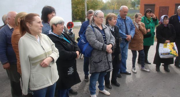 Пикет шахтеров в Гуково. Фото Вячеслава Прудникова.