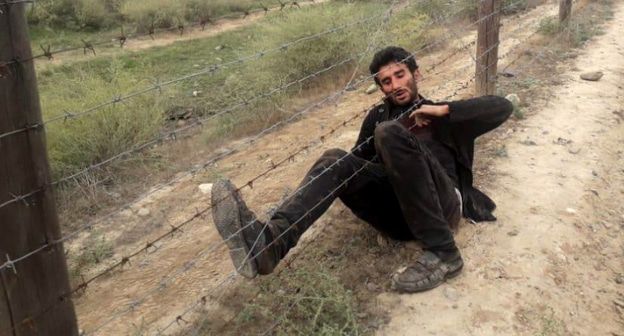 Нарушитель границы с Ираном  Фото: пресс-служба Госпогранслужбы Азербайджана http://dsx.gov.az/xeber/897