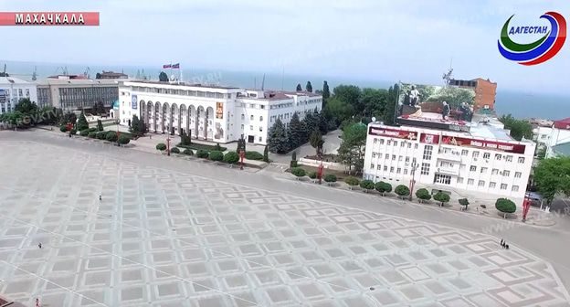 Центральная площадь Махачкалы. Фото: Кадр видео РГВК "Дагестан". https://www.youtube.com/watch?v=sL-2s7iV648