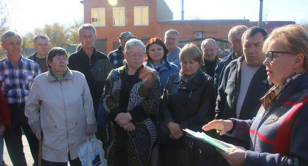 Бывшие сотрудники "Кингкоула" на пикете в Гуково 19 октября 2019 года. Фото Вячеслава Прудникова для "Кавказского узла"