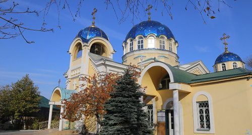 Свято-Успенский кафедральный собор в Махачкале. Фото: официальный сайт Махачкалинской епархии http://goragospodnya.ru/2018/01/04/svyato-uspenskij-kafedralnyj-sobor-g-maxachkaly/