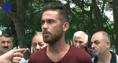 Родственники осужденных по "Тертерскому делу" на акции протеста в Баку. 6 сентября 2019 г. Стопкадр видео канала "YouTube" Turan Agentliyi https://www.youtube.com/watch?v=aFypV9Rdm3E&feature=youtu.be