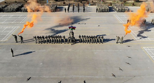 Церемония вступления в ряды азербайджанской армии. Фото пресс-службы МО Азербайджана