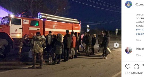 Подвоз воды в Майкопском районе. Фото: скриншот страницы 01_mchs_ra в Instagram   https://www.instagram.com/01_mchs_ra/