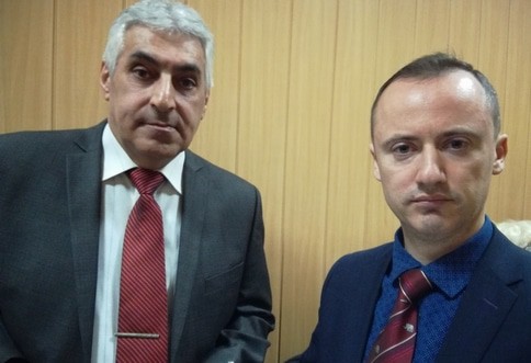 Игорь Егозаярн и его адвокат Александр Обухов. Волгоград, 6 февраля 2020 года. Фото Татьяны Филимоновой для "Кавказского узла".