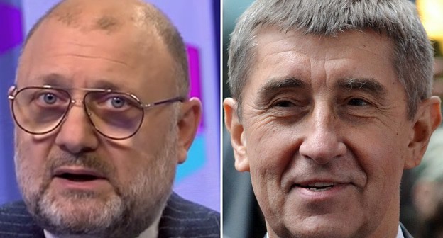 Джамбулат Умаров и  Андрей Бабиш . Фото: кадр видео  https://www.youtube.com/watch?v=83lhz-p4XFI,  David Sedlecký, https://ru.wikipedia.org/. коллаж "Кавказского узла"