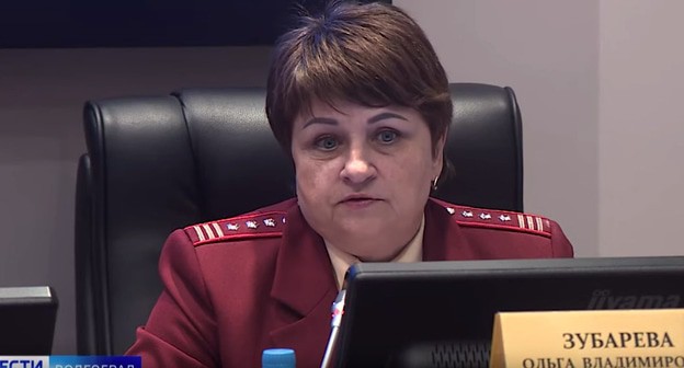 Руководитель управления Роспотребнадзора Ольга Зубарева. Кадр видео 
ГТРК "Волгоград-ТРВ". "Волгоград 24" https://www.youtube.com/watch?time_continue=5&v=0L7Ac3eIIdg&feature=emb_logo