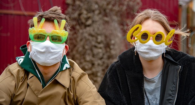 Школьники во время карантина. Фото Нины Тумановой для "Кавказского узла" 