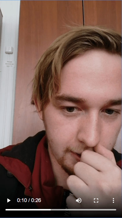 Скриншот видео с извинениями Артема Логунова, https://t.me/nontypical/4293