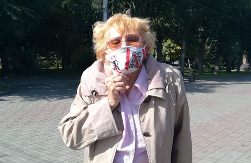 Пикетчица Надежда Вялова. Волгоград, 27 сентября 2020 года. Фото Татьяны Филимоновой для "Кавказского узла".