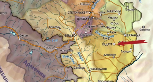 Гадрут на карте Нагорного Карабаха. https://www.kavkaz-uzel.eu/articles/354792/
