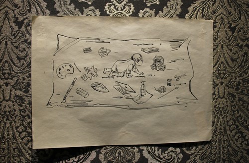 Работа Зинаиды Кулиевой на арт-выставке «Колесо Балсага. Особая ситуация» во Владикавказе. Фото Тамары Агкацевой для "Кавказского узла".