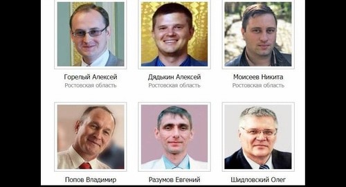 Шестеро обвиняемых в экстремизме ростовских Свидетелей Иеговы*. Скриншот со страницы сайта, где собрана информация об уголовных делах в отношении российских Свидетелей Иеговы*.