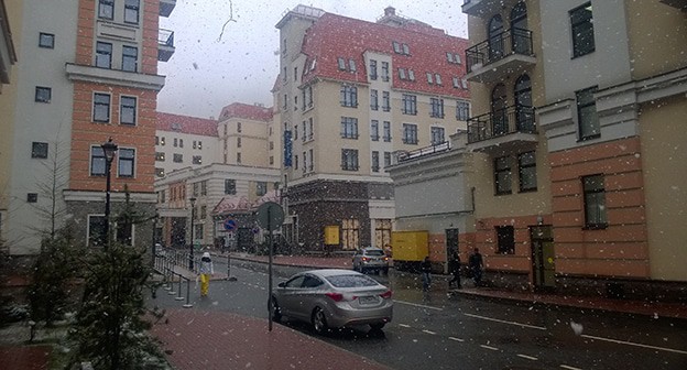 Снег на курорте  "Роза Хутор". Фото Владимира Козлова для "Кавказского узла"