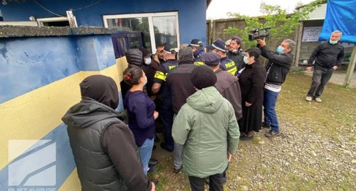 Бастующие в Озургети заблокировали мукомольный завод. Фото https://www.rustavi2.ge/ka/news/199937
