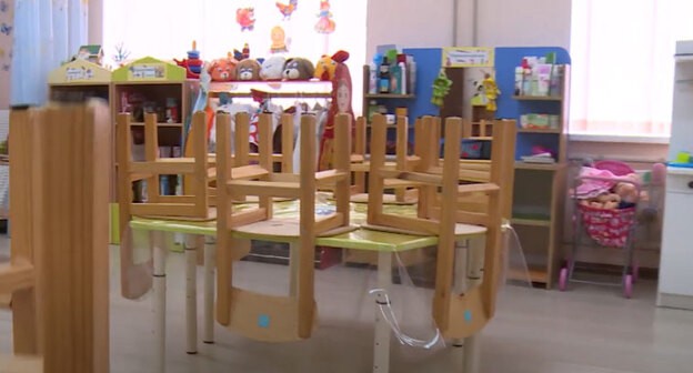 Помещение в детсаде Алагира. Кадр видео 
ГТРК Алания https://www.youtube.com/watch?v=Zzqx1ARm3hU&t=77s