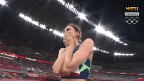 Мария Ласицкене на Олимпийских играх в Токио. Стоп-кадр видео https://www.instagram.com/p/CSRmqb1lBoG/