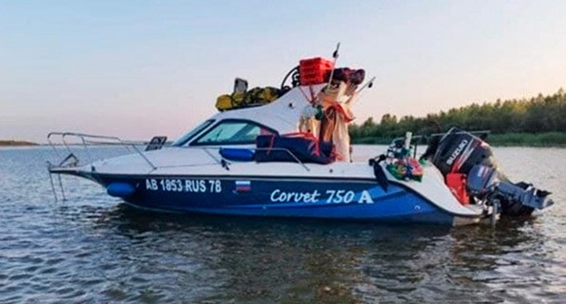 Пропавший катер. Фото: ГУ МЧС по Астраханской области