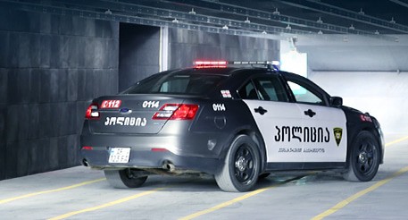 Автомобиль полиции в Тбилиси. Фото пресс-службы МВД Грузии