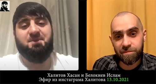 Халитов Хасан (слева) и Белокиев Ислам. Скриншот видео https://www.youtube.com/watch?v=aWM-5VOrokI