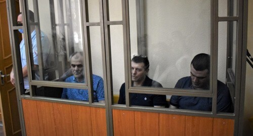 Вилен Аванесов, Александр Парков и Арсен Аванесов (слева направо). Фото Константина Волгина для "Кавказского узла"