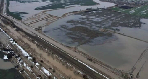 Растаявший снег затопил 1,5 тыс га полей в Абинском районе. Фото: instagram.com/ivanov_abinskiy_rajon