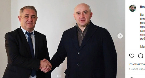 Александр Плиев (слева) и Ибрагим Гасеев. Скриншот https://www.instagram.com/p/CbuMWFio8Y7/