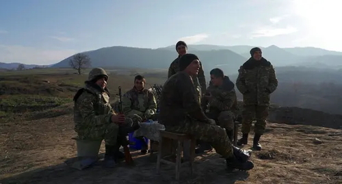 Военнослужащие армии Армении, фото: близ села Тагавард в районе Нагорного Карабаха, 11 января 2021 года. Артем Микрюков, News.am