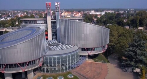 Здание Европейского суда по правам человека. Стоп-кадр из видео https://www.youtube.com/watch?v=j-88hSwHudE