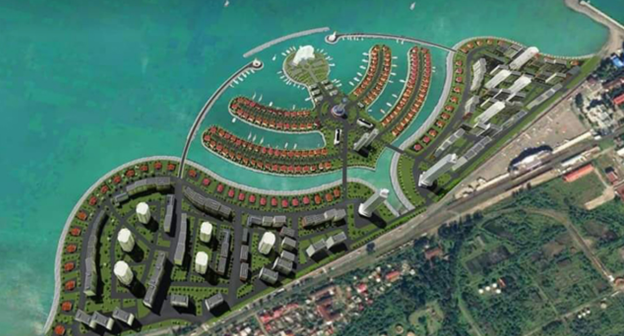 Проект Пальмового острова в Батуми. Скриншот фотографии, опубликованной изданием Batumelebi 03.09.22, https://batumelebi.netgazeti.ge/news/427922/
