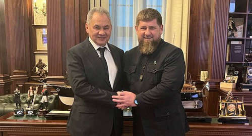 Сергей Шойгу и Рамзан Кадыров. Фото со страницы Телеграм-канала «Kadyrov_95»